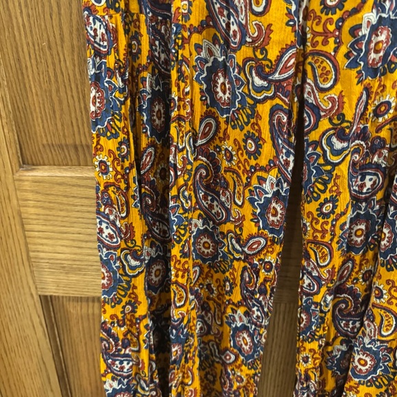 Free People One Good Day Paisley Aloha Wide Leg High Rise Pants. Large - Picture 5 of 15